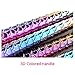 Mermaid Makeup Brush Set Iskas 10pcs Make Up Brushes Kit Soft Nylon Bristles Foundation Blending Blush Concealer Cosmetics Beauty Tools - Multicolor Gradient