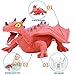8 Inch Rubber Dinosaur Dragons Toys Set(6 Piece),Great Safety Materials TPR Super Stretchy,With Learning Study Card,ValeforToy Realistic Dinosaur Dragon Figure, For Boys Kids Bathtub Squishy Toys