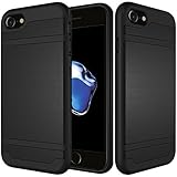 iPhone 7 Case, LK [Moxie Series] Shock Absorption Hybrid Armor Defender Protective Case Cover for Apple iPhone 7 (Black)