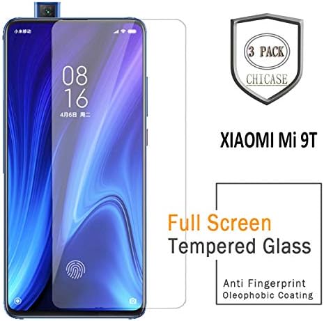 CHICASE Screen Protector for Xiaomi Mi 9T,[3 Pack] Tempered Glass Screen Protector with Lifetime Replacement for Xiaomi Mi 9T