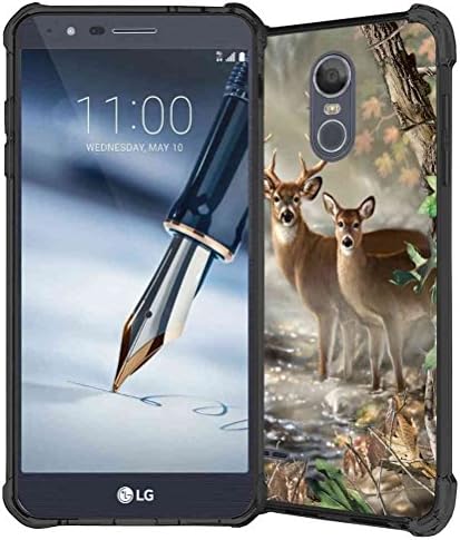 LG Stylo 3 Case, LG Stylo 3 Plus Case, LG Stylus 3 case, ABLOOMBOX(TM) Deer in forest Pattern Flexible Bumper TPU Rubber Soft Skin Silicone Protective Case Cover for LG LS777