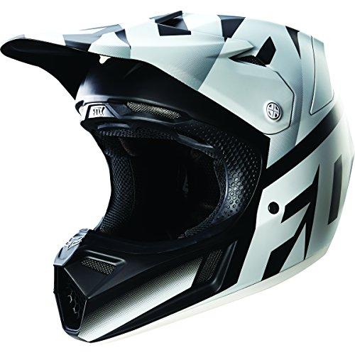 Fox Racing Shiv Men's V3 Motocross Motorcycle Helmet - Black/White / Small