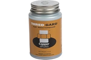 Gasoila Thred Gard Copper-Based Anti-Seize & Lubricating Compound with Brush Applicator, 1/4 lb – High-Temperature Resistant Up to 1000°F, Non-Dripping, Non-Hardening Formula for Nuts, Bolts, Valves