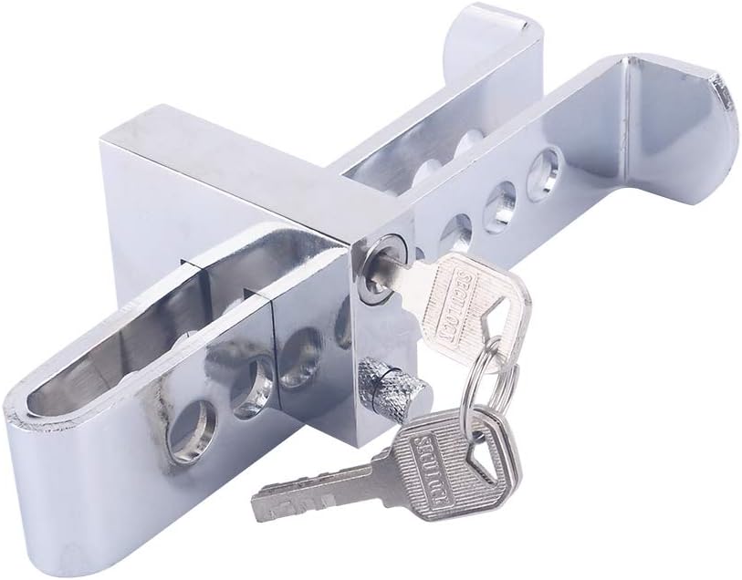 EBTOOLS 8 Holes Accelerator Pedal Lock Car Brake Safety Lock Tool Clutch Lock Stainless Steering Wheel Lock Anti-theft Device - Image 5