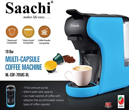 Saachi Coffee Pod Capsule Coffee Machine Blue Buy Online At Best Price In Uae Amazon Ae