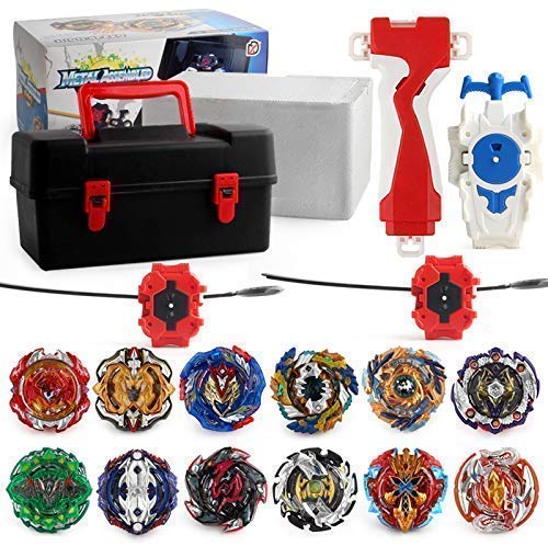 3T6B Toys Portable case 12 New Swimming Spinner with 2 Turbo Blast Launchers, Gyro Rotating Pocket Box - Thumbnail 4