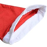 QBSM 10 pcs Christmas Santa Claus Hats Classic Red Cap for Adult Kids Xmas Party