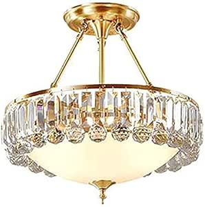 AIOJY Modern Crystal Techo Luz de latón Acabado Lámpara Colgante