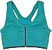 Women's Front Zipper Closure Sports Bra High Impact Support Racerback Workout Bras