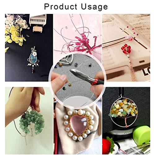 WODE Shop 9 Pieces Jewelry Beading Wire Kit, 7 Rolls 7 Colors 11Yd Jewelry Beading Wire Roll Uncoated Copper Wire Tarnish Resistant with 2 Pieces Pliers for Jewelry Making Supplies and Craft