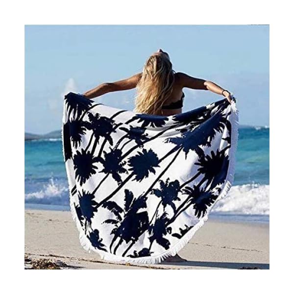 Toalla de playa redonda Hippie Ronda Tapiz de Mujer Ronda Mandala Beach con flecos Toalla Yoga Mat Bohemian mantel | DeHippies.com