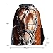 Ibeauti Unisex School Backpack, Large Capacity 3D Vivid Animal Face Print Horse Backpack Back to School Bag Backpack (Brown Horse)