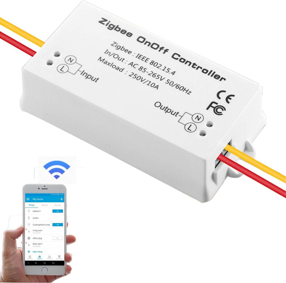 Zigbee Home Smart Controller,Zigbee Smart Switch,Compatible with Amazon Echo Plus Alexa, and Smart Things Hub APP & Voice Controlled