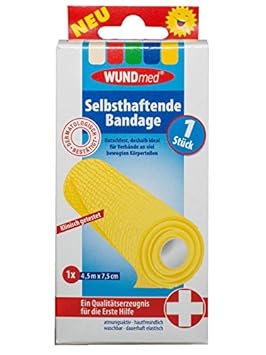 WUNDmed 04-015 Selbsthaftende Bandage Gelb 4.5m x 7.5cm (J5/8)