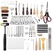 194 Pieces Leather Working Tools, Dorhui Leather Craft Stamping Tools with Cutting Mat Snaps and Rivets Kit, Stitching Groover, Prong Punch, Leather Working Saddle Making Tools for DIY Leather Craft primary