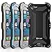 Feitenn iPhone SE case, Water Resistant Shockproof Dust Proof Armor Aluminum Metal Bumper Gorilla Glass Military Heavy Protection Case for iPhone 5S SE (Black)