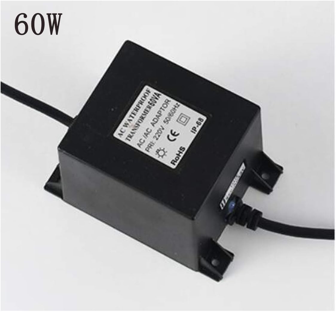 IP 68 Waterproof 12V AC Transformer 60W, 110V120VAC to 12V AC LED