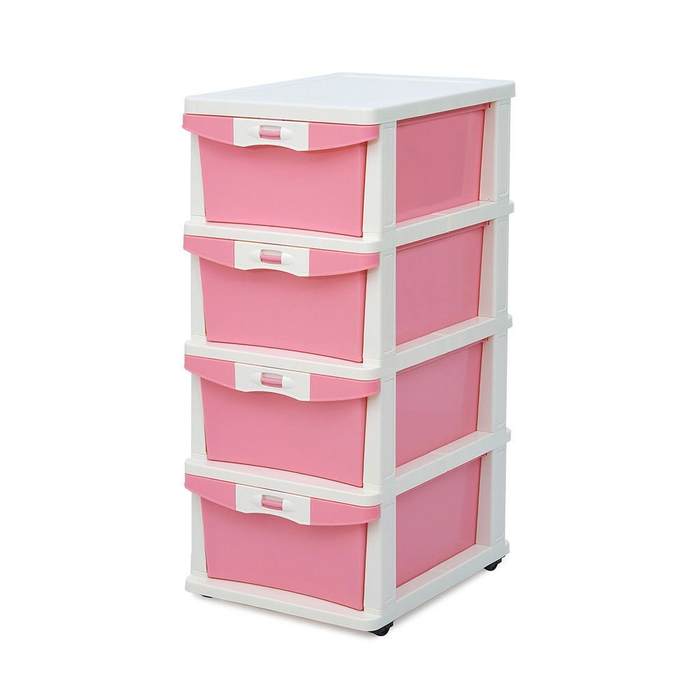 Nilkamal LivShine Plastic Chest of 4 Drawers/Storage Organizers/File