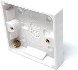 Drut 1 Gang Surface Mount Back Box Pattress Box 16mm x 85mm x 85mm White 1pc