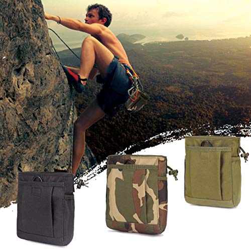 Vindar Climbing Chalk Bag, with Carabiner Clip Drawstring Bag for Climbing, Bouldering, Gymnastics, Cross Fit and Lifting (Camo) - Thumbnail 6