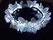 Festie Fever Light Up White Flower Crown with 3 Modes