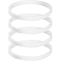 Anbige 4PCS White Rubber Sealing O-Ring Gasket Replacement