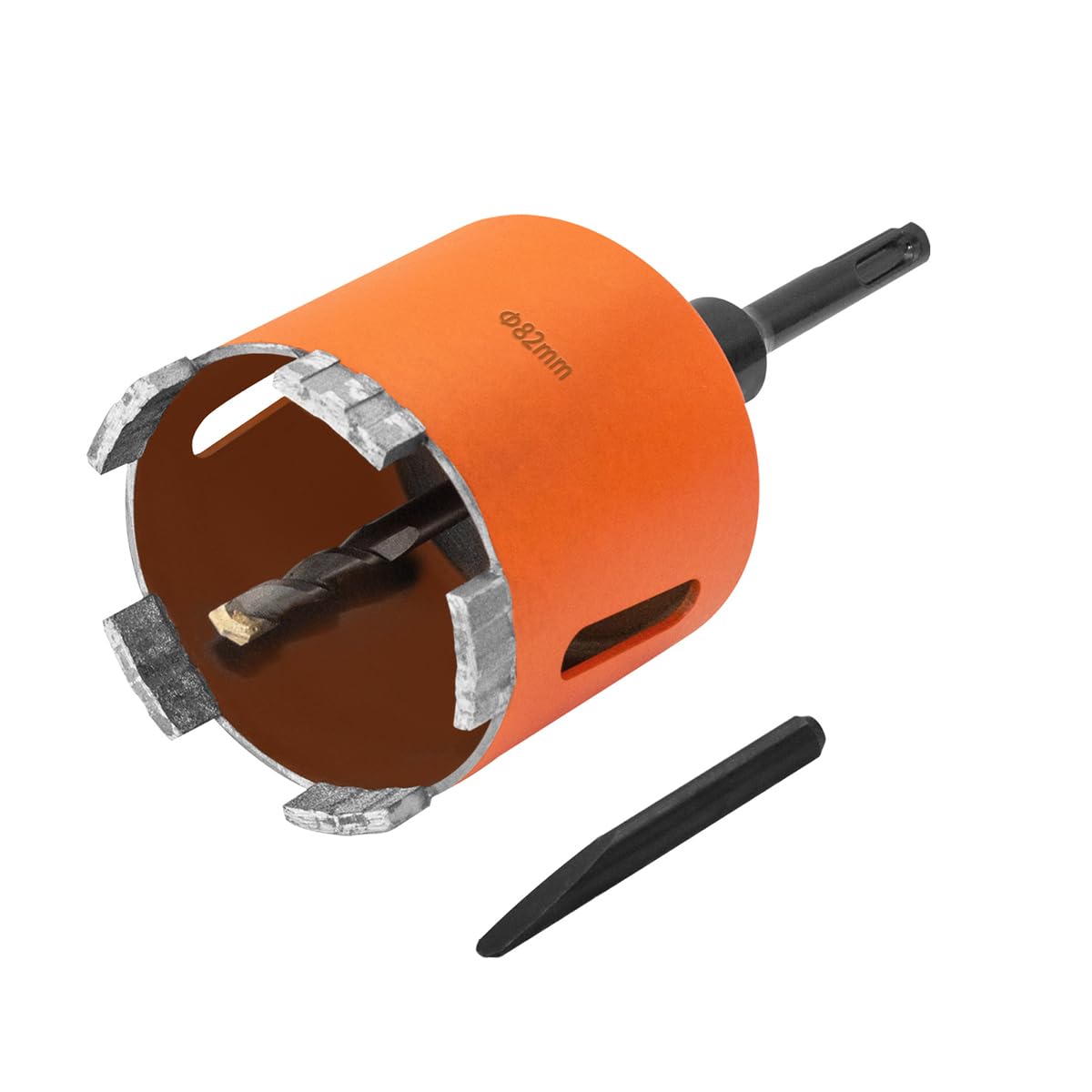 Meccion Diamond Core Drill Bit with Guide Bit and SDS Plus Adapter, Premium Diamond Hole Saw for Concrete Masonry Brick Wall Stone Granite (82mm)