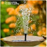 AISITIN 3.5W Solar Fountain Pump 10 Nozzles 4 Fixed Rods Garden Bird Bath view 2