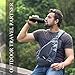 Stainless Steel Water Bottle, CLINFISH Vacuum Insulated Travel Mug Cool Best Mens 17 oz Odorless Gifts Under 30 Dollars Keeps Drink Hot & Cold 24 Hours for Women (Black, 17oz)