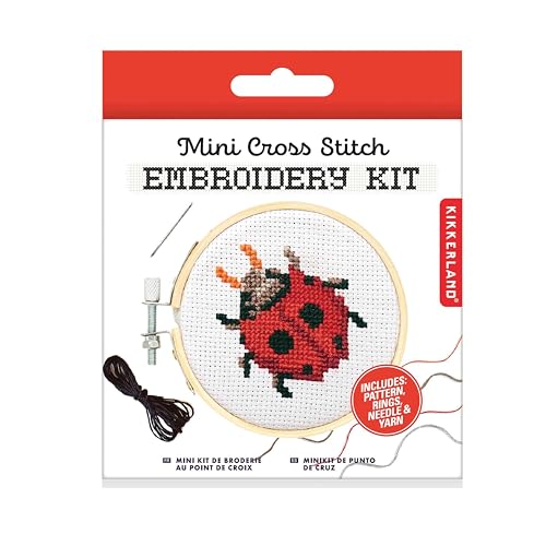 KIKKERLAND Ladybug Mini Cross Stitch Kit, 1 EA