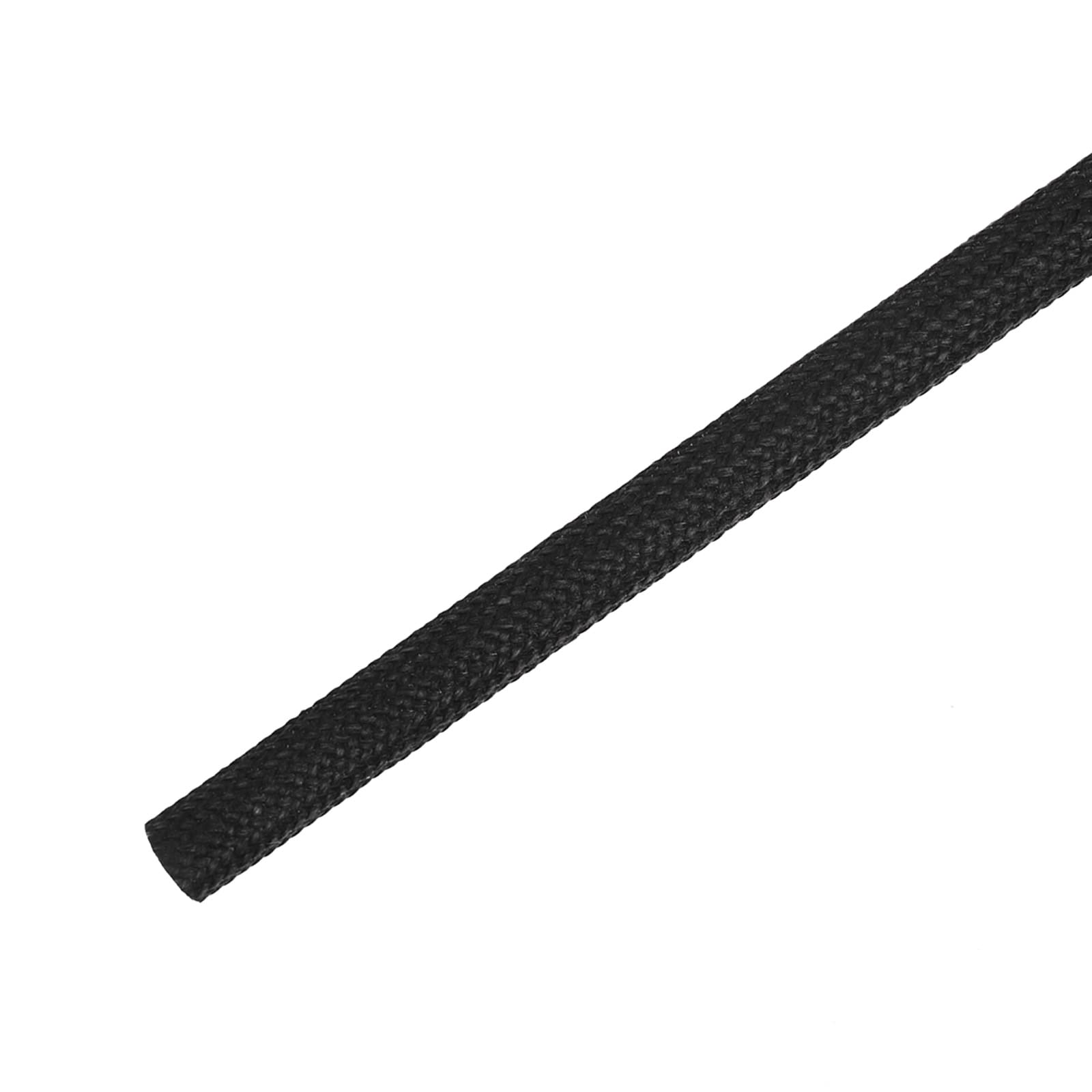 DMiotech 5mmx3.0m(9.8ft) Fiberglass Sleeve Insulating Small Lines Fabric Tubing for Wire Protecting with Resin Black