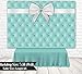 Funnytree 7x5ft Durable Fabric Diamonds Bowknot Co Blue Tufted Backdrop No Wrinkles Breakfast Sweet 16 Birthday Party Background for Photography Bridal Shower Banner Baby Girl Photo Booth