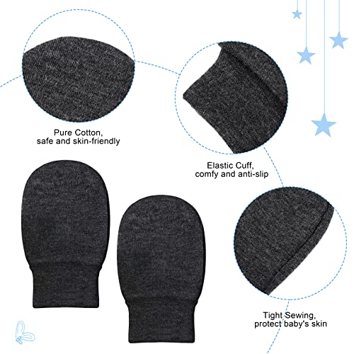 Cooraby 6 Pairs Newborn Baby Mittens No Scratch Soft Cotton Infant