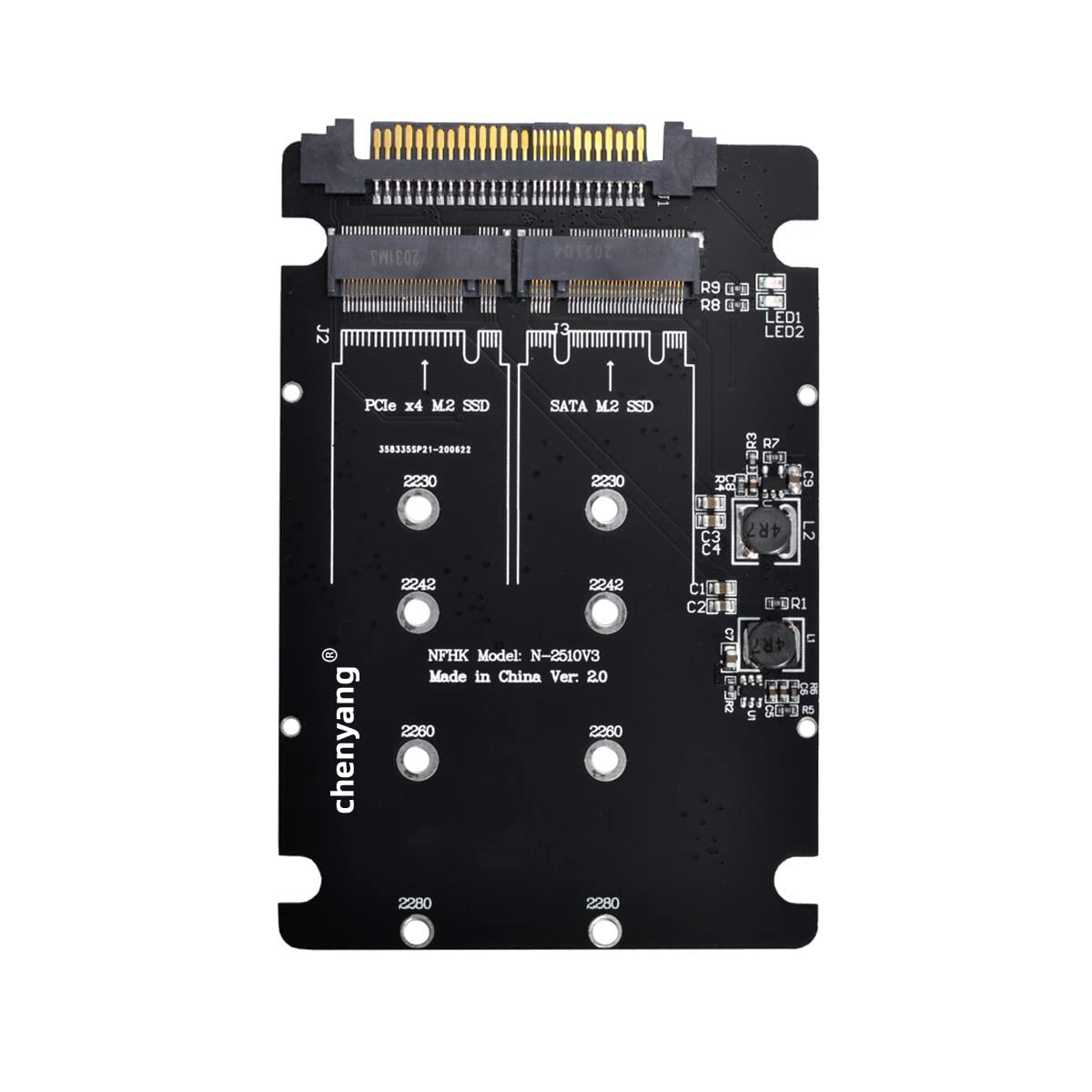 Xiwai SFF-8639 NVME U.2 to Combo NGFF M.2 M-Key SATA PCIe SSD Adapter for Mainboard SSD 750 p3600 p3700 — image 1