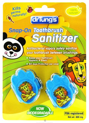 Dr. Tung's Kid`s Snap-On Toothbrush Sanitizer 2 ea - Colors May Vary