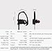 Bluetooth Headphones,Wireless Earbuds FEECHAGIER UQ9 V4.1 Lightweight Heavy Bass Noise Canceling/Isolation Microphones Flat Cord Stereo Headset Earphones Running & Gym Black AB8thumb 2