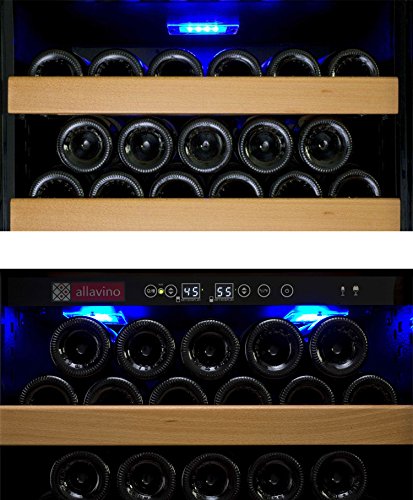 Allavino-Vite-2X-YHWR305-1BT-Wine-Refrigerator-610-Bottle-Capacity-Side-by-Side-with-Black-Doors