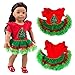Wensltd Chirstmas Clothes Dress for 18 Inch American Girl Doll Accessory Girl Toy (Green)
