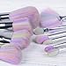 Lospu HY 10pcs Unicorn Makeup Brushes Set Professional Makeup Tools Cosmetic Powder Foundation Brush Eyeshadow Blusher with Travel Pouch