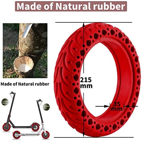 FYTENG Pneus Pleins Parfaitement Compatibles Avec Le Scooter électrique Xiaomi M365/pro, Roues Pleines De Rechange 8 1/2, Accessoires De Pneus M365, Conception En Nid Dabeille, Antidérapant /absorption Des Chocs (2020 NEW)
