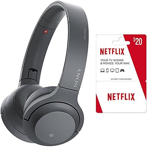 Sony WHH800/B H.Ear On 2 Mini Wireless Over Ear Headphone, Black Plus 2 (Two) Free Months of Netflix Service