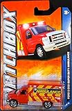 Matchbox 2012 @24 MBX City # 4 of 10 Ford E-350 Super Duty Ambulance RED 1:64 Scale