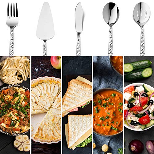 65Piece Silverware Set with Serving Pieces, Efar Stainless Steel