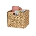 Household Essentials Wicker Open Storage Bin for Shelves, Natural
