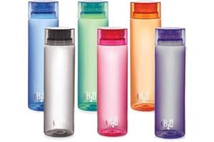 Cello H2O Unbreakable Bottle, 1 Litre, Set of 6
