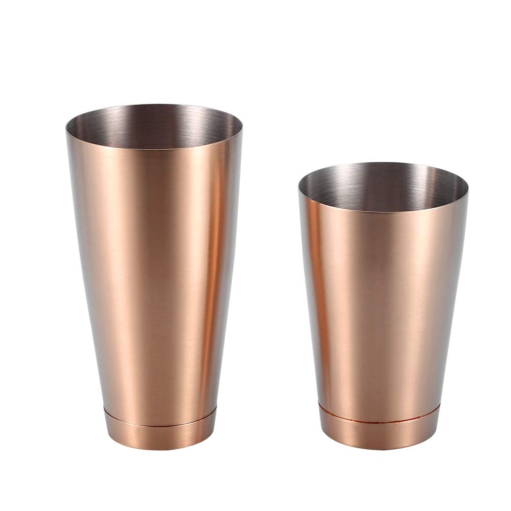 Boston Shaker Stainless Steel, Cocktail Set Gold Shaker Cocktail Sturdy Cocktail Cup Shaker Bar Home Kitchen Tool(Golden Pink)