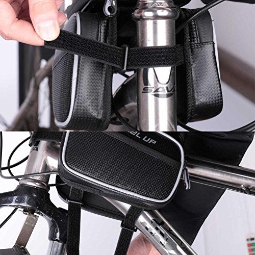 MFHOME Bike Frame Bag,Bicycle Bag for Cell Phone,Waterproof 6.2 inch