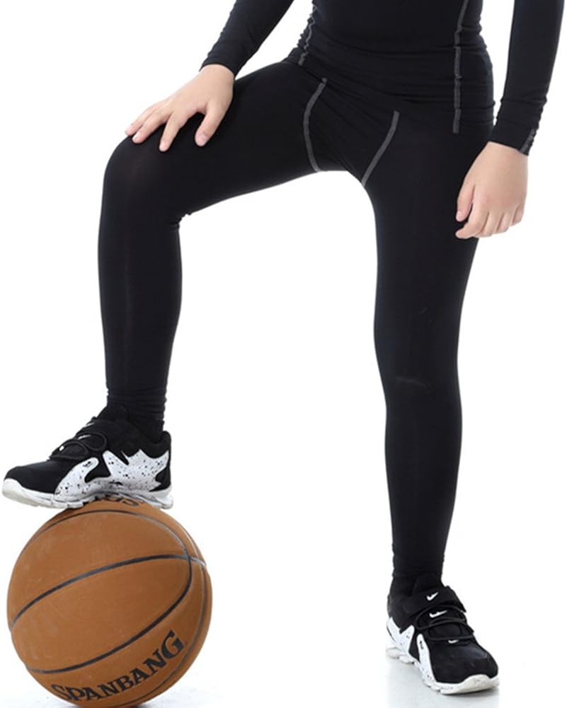 CVVTEE Boys Compression Pants Base Layers Soccer Hockey Tights Athletic Leggings Thermal for Kids…: Clothing