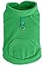 EXPAWLORER Fleece Autumn Winter Cold Weather Dog Vest Harness Clothes with Pocket , Green Small