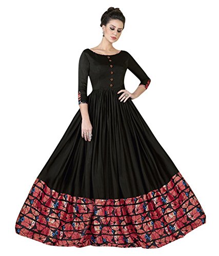 radhe creation crepe stitched anarkali gown womens party wear (free size)